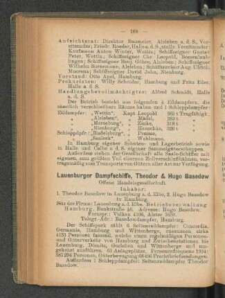 Lauenburger Dampfschiffe, Theodor & Hugo Basedow
