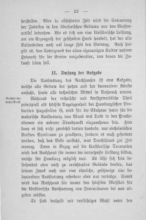 II. Umfang der Aufgabe