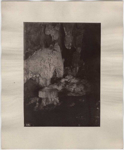 "Water reservoir (pila) covered with limestone crust."