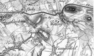 Dresden-Gönnsdorf. Ausschnitt aus: Oberreit, Sect. Dresden, 1821/22