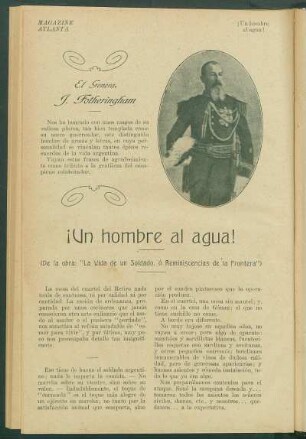 ¡Un hombre al agua! : (De la obra: "La Vida de un Soldado, ó Reminiscencias de la Frontera")