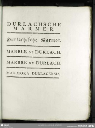Durlachsche Marmer. Durlachische Marmor. Marble Of Durlach. Marbre De Durlach. Marmora Durlacensia