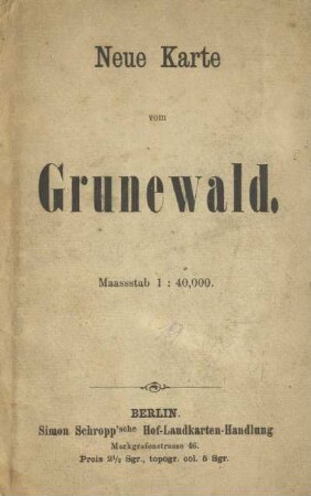 Neue Karte vom Grunewald