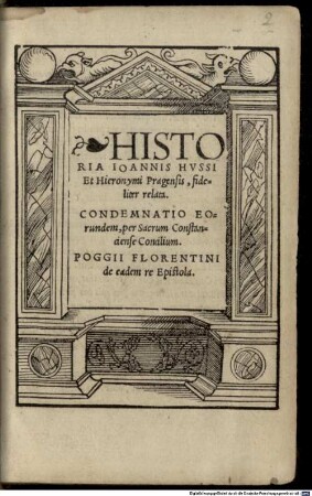 Historia Johannis Hussi et Hieronymi Pragensis