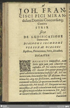 Dialogus Secundus