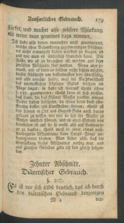 Zehnter Abschnitt. Diätetischer Gebrauch.