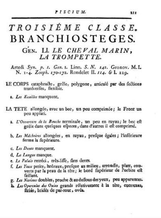 Troisiéme Classe. Branchiosteges