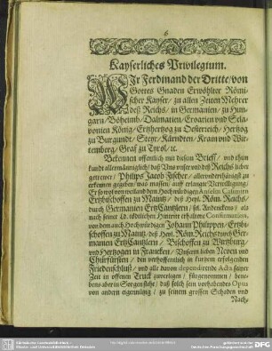 Kayserliches Privilegium