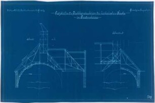 Paulus-Kirche und Pfarrhaus, Friedenshütte: Details (Schnitte) der Dachkonstruktion