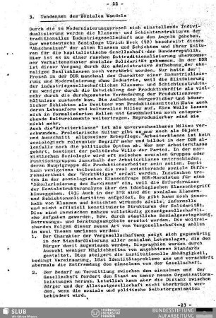 3. Tendenzen des sozialen Wandels