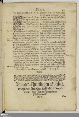XVII. Von der Oberkeit.