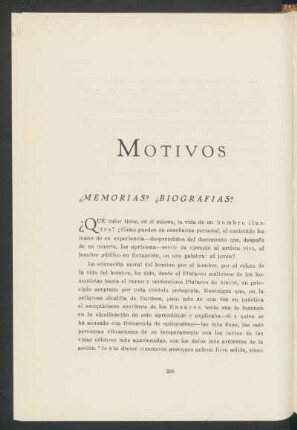 ¿Memorias? Biografías"