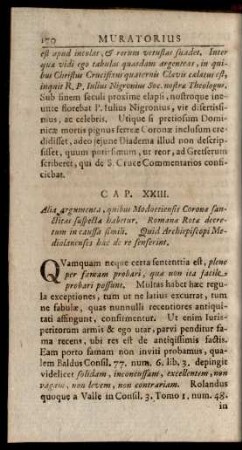Cap. XXIII. Alia argumenta, quibus Modoetiensis Coronae sanctitas suspecta habetur ...