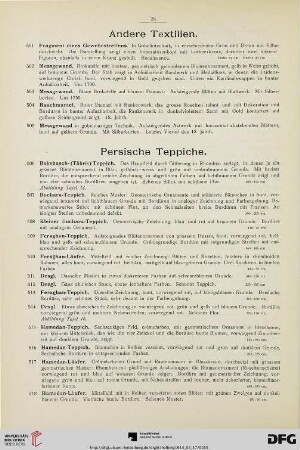 Persische Teppiche (Nr. 506-549)