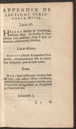 Appendix De Lectione Scriptorum Moysi.