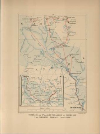 Intinéraire de Mr. Albert Tissandier au Cambodge ...