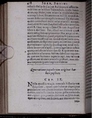 Qua ratione populorum origines haberi poßint; Cap. IX.