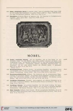 Möbel (Nr. 1438-1481)