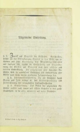 Allgemeine Einleitung