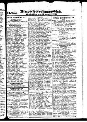 1104.Ausgabe. Mittwoch, 16. August 1916