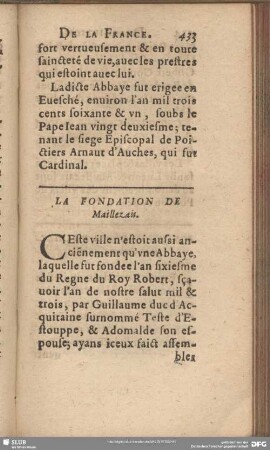 La Fondation De Maillezais
