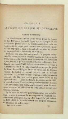 La France sous le régne de Louis-Philippe