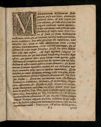 A2r-A2v, Mathematicarum disciplinarum ...