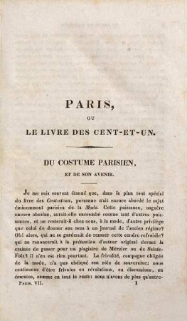 Paris, ou le livre des cent-et-un. 7