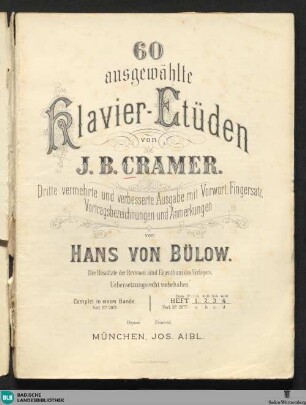 60 ausgewählte Klavier-Etüden