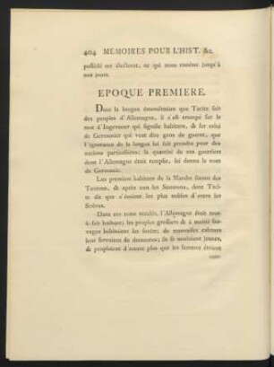 Epoque Premiere.