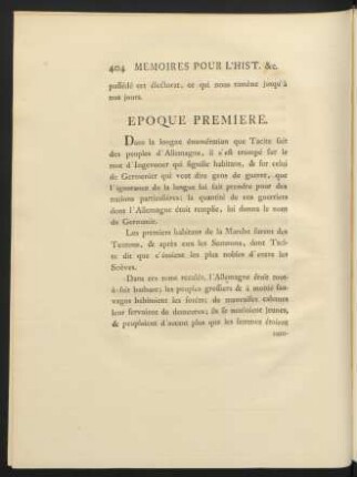 Epoque Premiere.