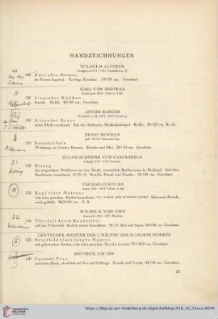 Handzeichnungen (Nr. 128-144)