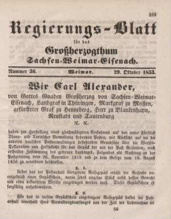 Nr. 36 : 29. Oktober 1853