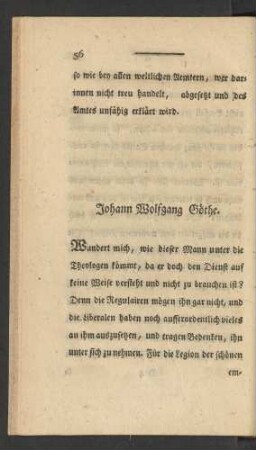Johann Wolfgang Göthe.