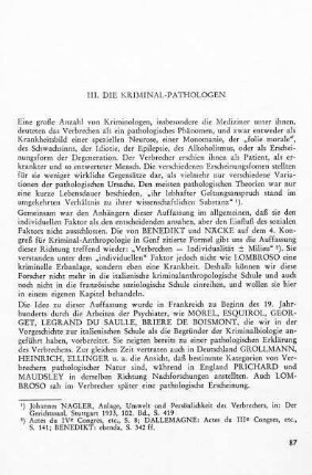 III. Die Kriminal-Pathologen
