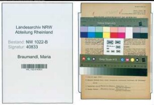 Entnazifizierung Maria Braumandl , geb. 14.07.1900 ()