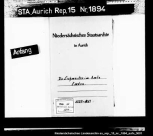 Die zum Eichen der Butterfässer bestimmten Eichmeister; Amt Emden