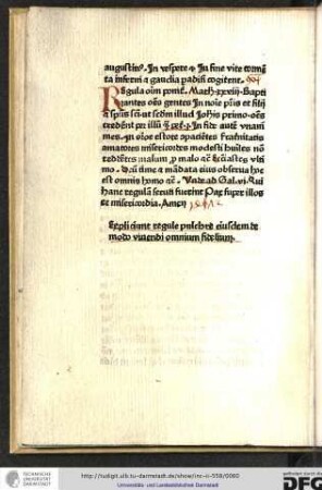 Expliciunt regule pulchre eiusdem de modo vivendi omnium fidelium.