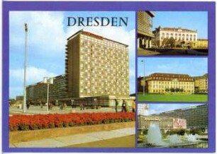 Dresden. Prager Straße, Interhotel Newa, Johanneum, Gewandhaus 4-tlg.