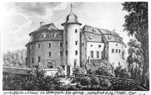 Schöpstal-Ebersbach. Schloß zu Ebersbach, Zeichnung, 1795, Repro