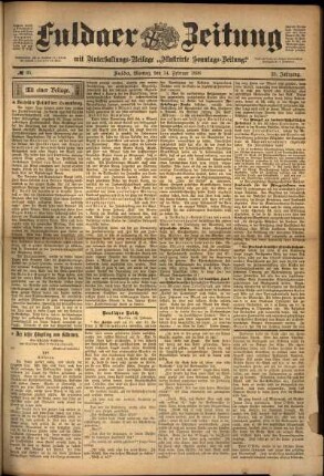 Ausgabe vom Montag, den 14. Februar 1898.
