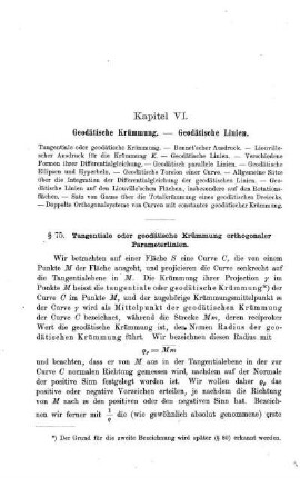 Kapitel VI. Geodätische Krümmung. Geodätische Linien.
