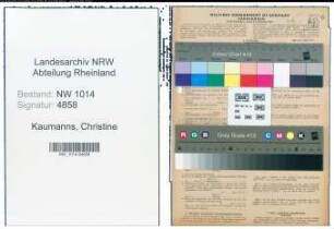 Entnazifizierung Christine Kaumanns , geb. 01.08.1904 ()