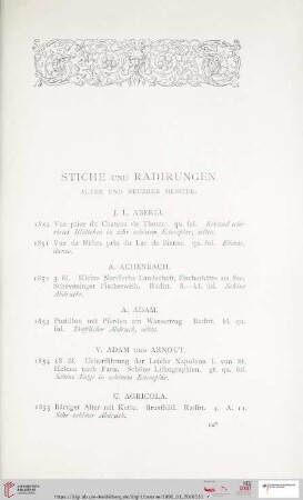 Stiche und Radirungen alter und neuer Meister (Nr. 1850 - 2513)