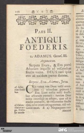 Pars II. Antiqui Foederis.