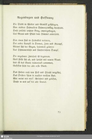 Regenbogen und Hoffnung
