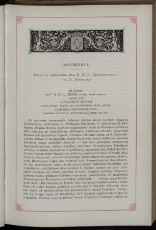 Documento B.: Bolla di cavaliere del S. M. O. Gerosolim. del S. Sepolcro