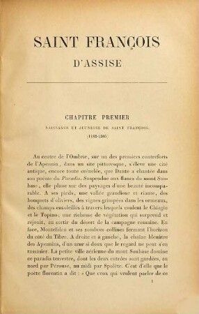 Saint François d'Assise (1182 - 1226) : (Franciscus)