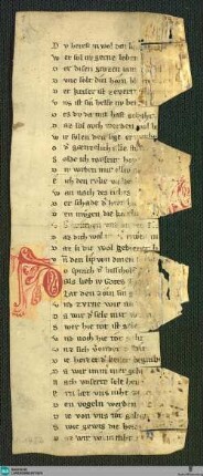 Der Stricker, Karl der Große, Fragment - Cod. Karlsruhe 1452