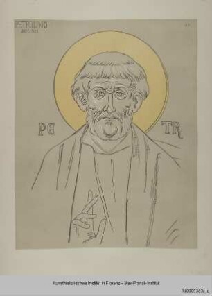 Oberkörper des Heiligen Petrus (nach der Petrustafel in der Pinacoteca in Siena)